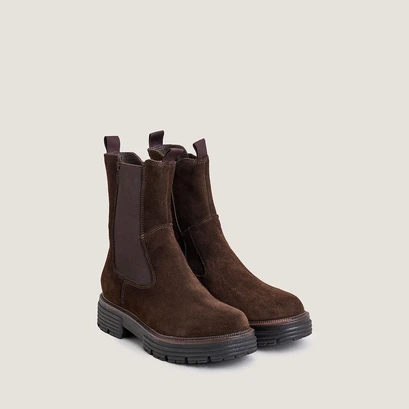Chelsea boots in brown split leather | antonelle