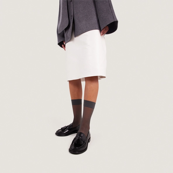 Loafers with tassels in black leather | DAMANDE