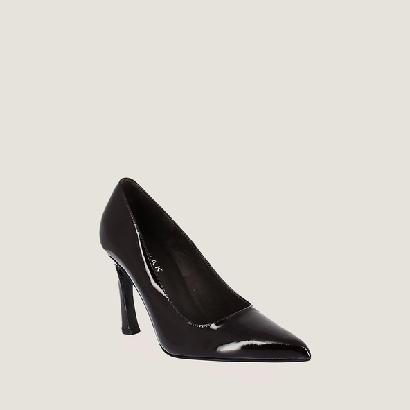 High Pointed-Toe Pumps in black leather | DEDDY