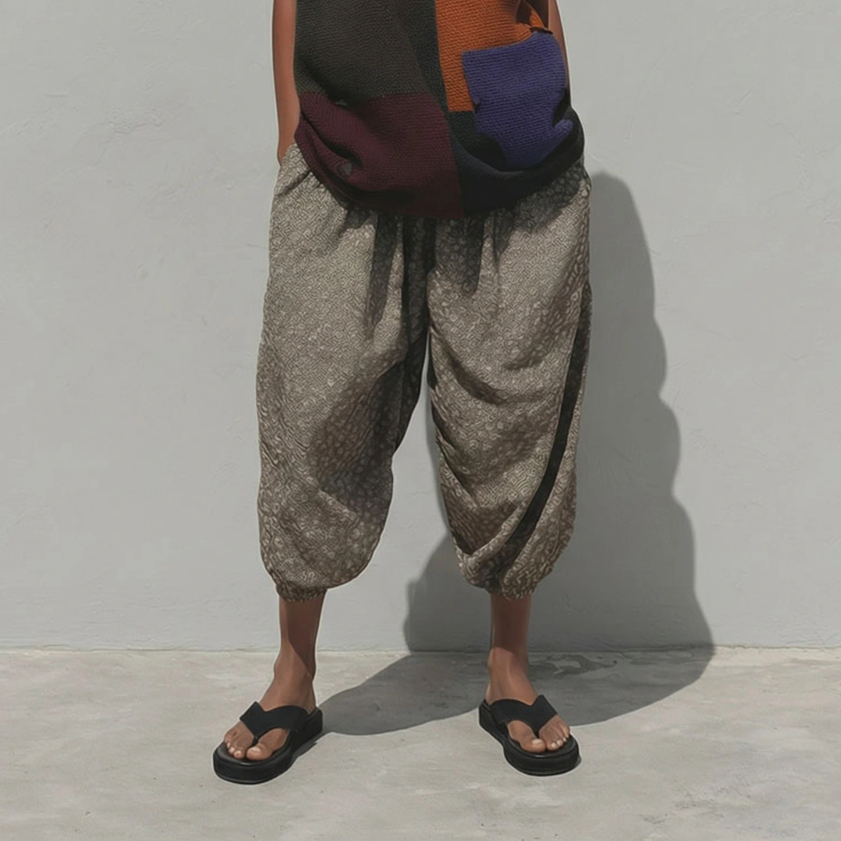 Thong sandals in black suede | WIWI