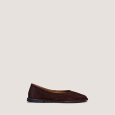 Round-toe ballet flats brown