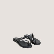 Flat sandals with thin straps black