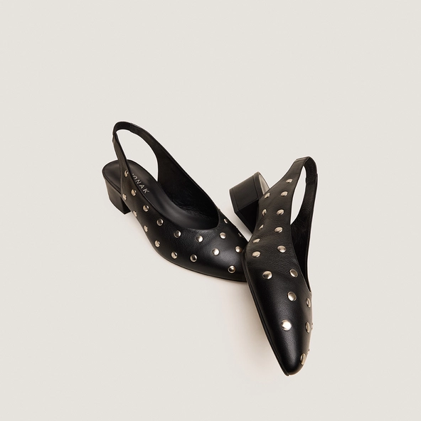 Outlet Slingbacks - Graphic Elegance for Less