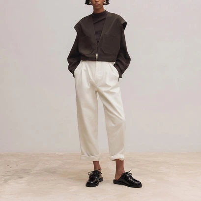 Lace-up mules in black glazed leather| dessa