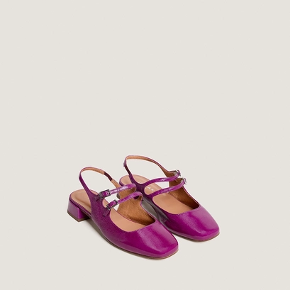 Round-toe Mary Janes purple