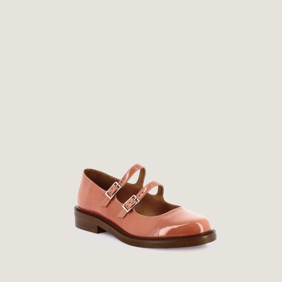 Double-strap ballet flats pink