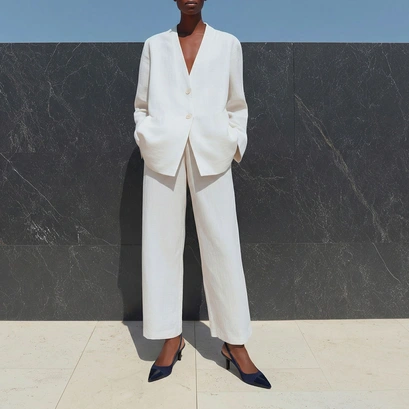Slingback pumps in navy patent leather and suede | destelle