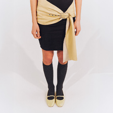 Square-toed ballet flats light yellow