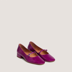 Square-toed ballet flats purple