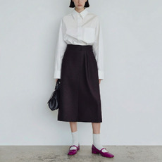 Square-toed ballet flats purple