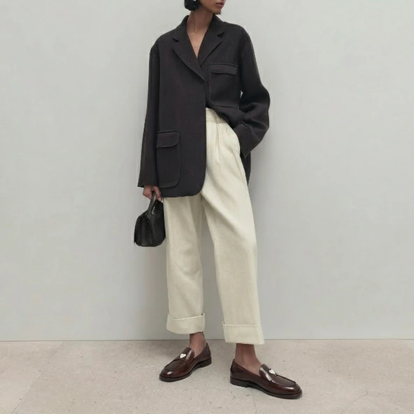 Round-toed loafers with heart details in brown glazed leather | DONJUAN