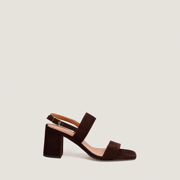 High-heeled sandals in brown suede | VICO