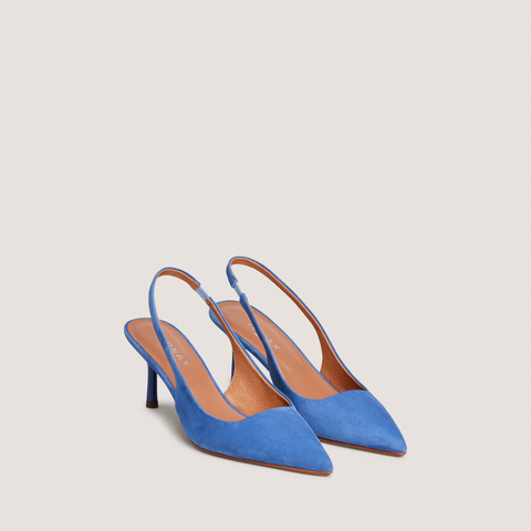 Pointed-toe pumps azure blue