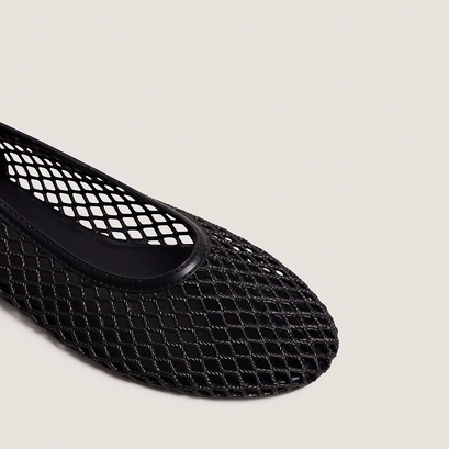 Perforated ballet flats in black jelly | UGO