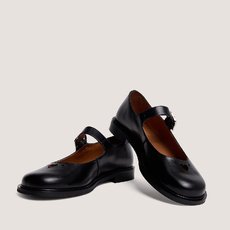 Ballet flats with straps black