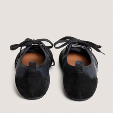 Lace-up ballet flats black
