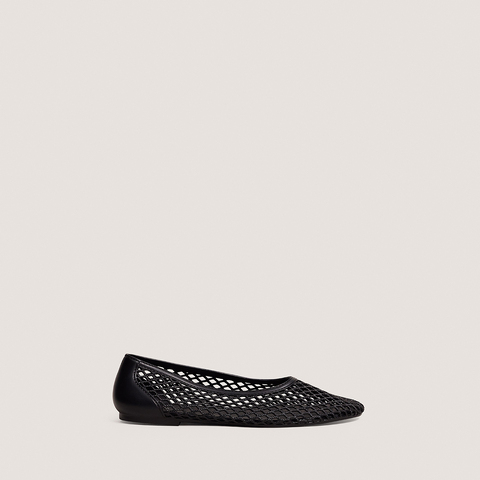 Perforated ballet flats black