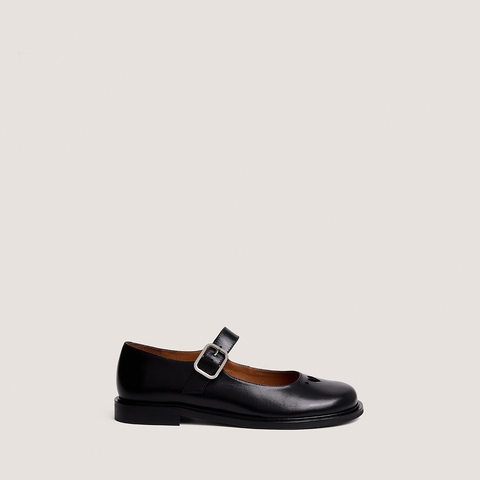 Ballet flats with straps black
