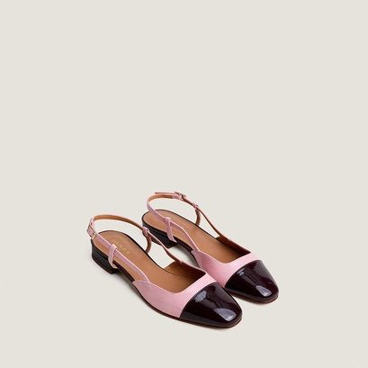 Slingbacks ballet flats burgundy/pink