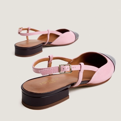 Slingbacks ballet flats burgundy/pink