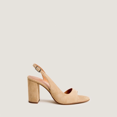 Slingback sandals in camel suede | debout