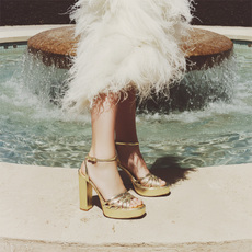 Platform high-heel sandals platinum