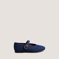 Ballet flats with straps and adjustable buckles - Capsule mini dark blue