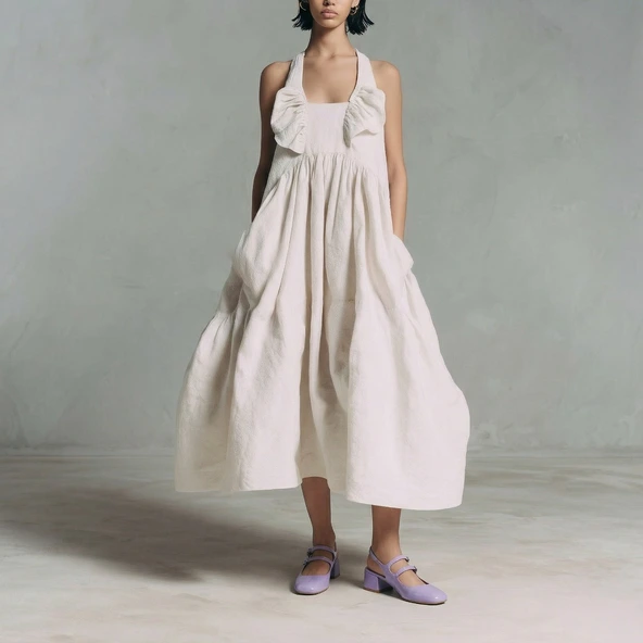 Double-strap slingback Mary Janes in lilac pleated patent leather | DRIBBLE