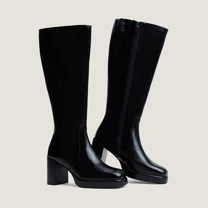 Platform boots black