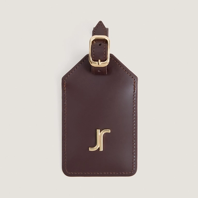 Luggage tag with monogram