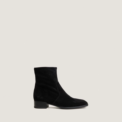 Ankle boots with flat heels and square toes black