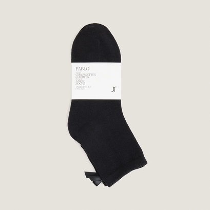 Short bow socks in black textile | fablo