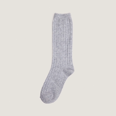 Knee-high socks in grey textile | fox