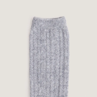 Knee-high socks in grey textile | fox