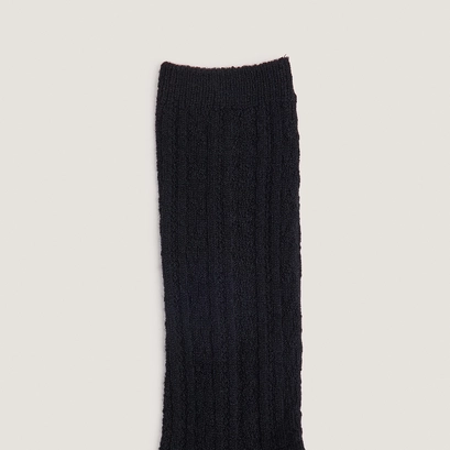 Knee-high socks in black textile | fox