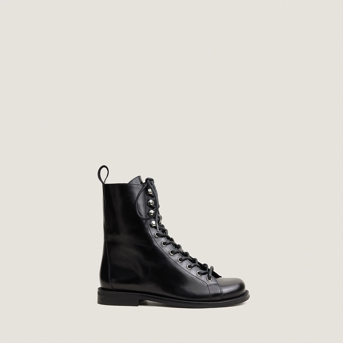Lace-up derbies in black leather | DALIX