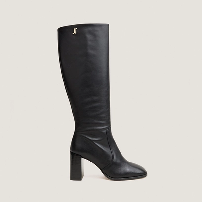 Heeled monogram boots black