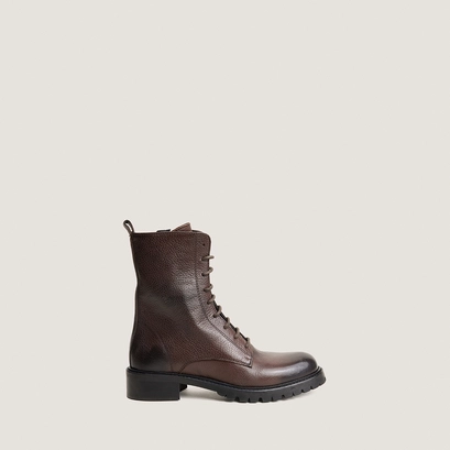 Lace-up lowboots brown