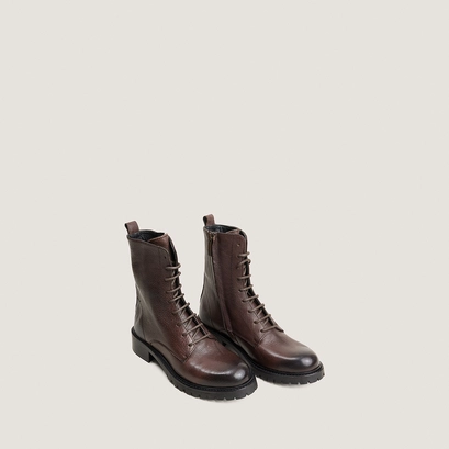 Lace-up lowboots brown