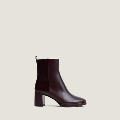Heeled ankle boots burgundy