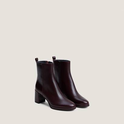 Heeled ankle boots burgundy