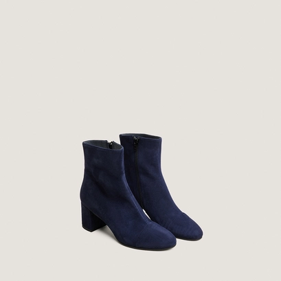 Heeled ankle boots navy