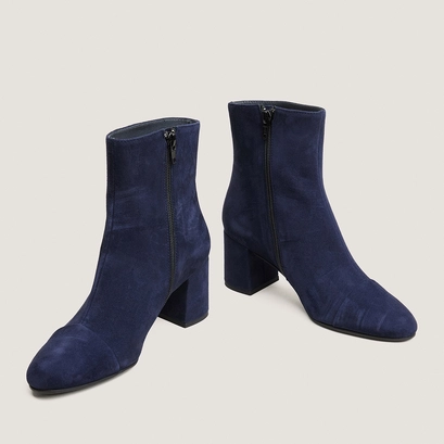 Heeled ankle boots navy