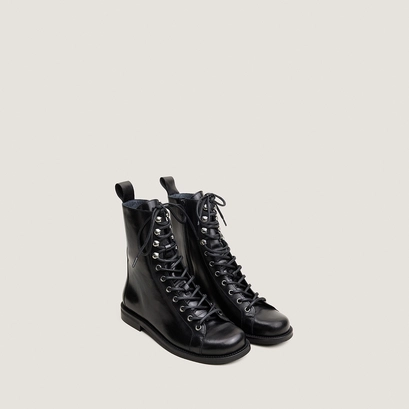 Lace-up derbies black