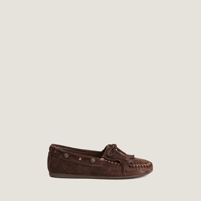 Soft lace-up loafers brown