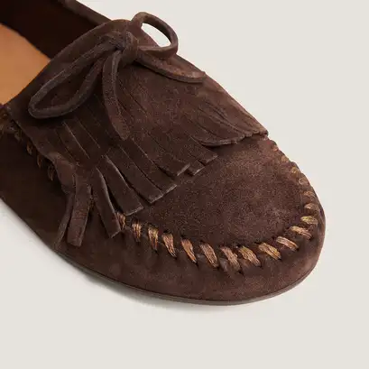 Soft lace-up loafers brown