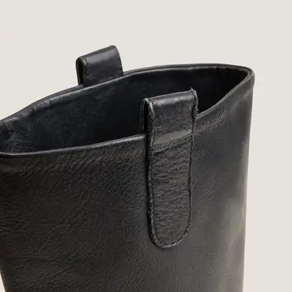 Tall Boots with Lug Soles black