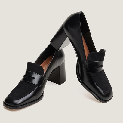 Heeled Loafers black