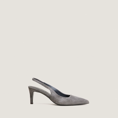 Heeled slingbacks grey