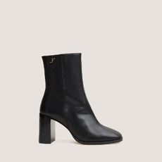 Heeled monogram ankle boots black